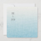 Gradiënt Blauwe Bruiloft Kaart (Achterkant)