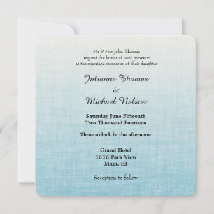 Gradiënt Blauwe Bruiloft Kaart