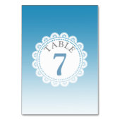 Gradiënt blauwe bruiloft kaart (Achterkant)