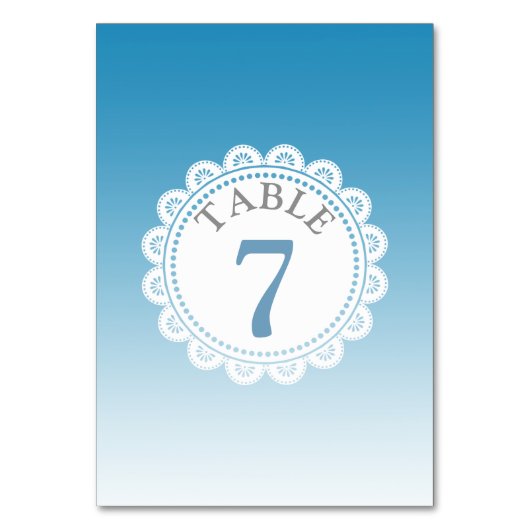 Gradiënt blauwe bruiloft kaart (Voorkant)