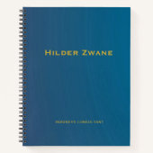 Gradiënt blauwe vlakke zaken notitieboek (Voorkant)