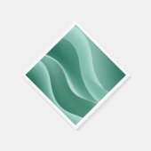 Gradiënt Blauwgroen groene Abstracte golven Modern Servet (Hoek)