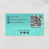 Gradiënt Blauwgroen wimpers Brows Make-up Artiest Visitekaartje (Achterkant)