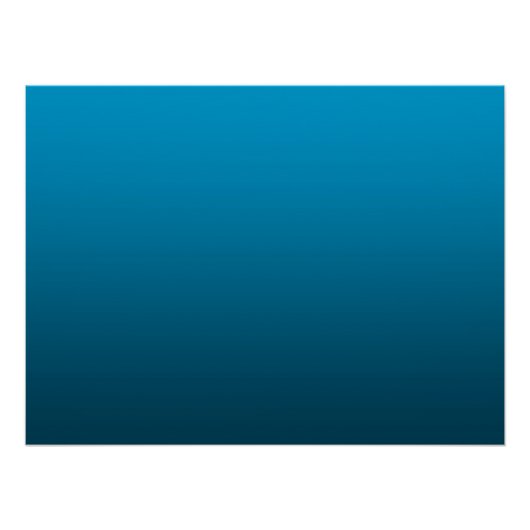 Gradient Blue - deep to light | Mood Background | Perfect Poster (Voorkant)