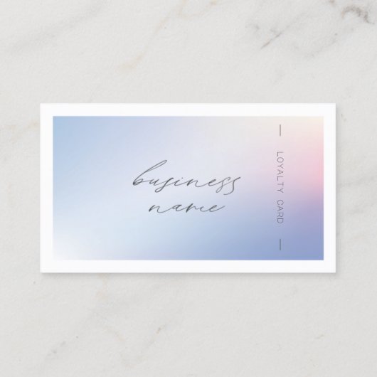Gradiënt Blue en Roze Business Loyalty Kaart (Achterkant)