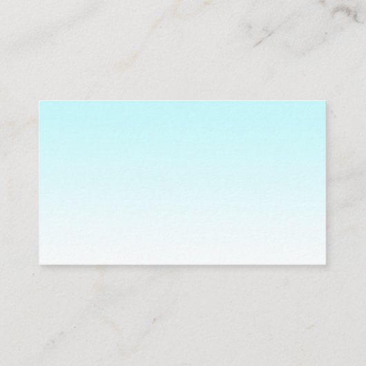 Gradient Blue Faded Ombre Simple Easy Visitekaartje (Achterkant)