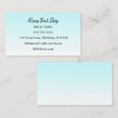 Gradient Blue Faded Ombre Simple Easy Visitekaartje (Voorkant / Achterkant)