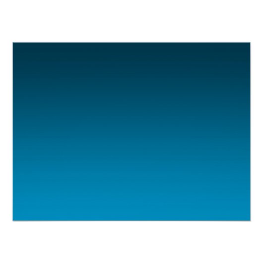 Gradient Blue - light to deep | Mood Background | Perfect Poster (Voorkant)