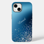 Gradiënt Blue Sky Silver Glow Confetti Case-Mate iPhone Case (Achterkant)