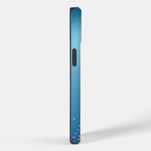 Gradiënt Blue Sky Silver Glow Confetti Case-Mate iPhone Case (Achterkant / Rechts)