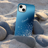 Gradiënt Blue Sky Silver Glow Confetti Case-Mate iPhone Case