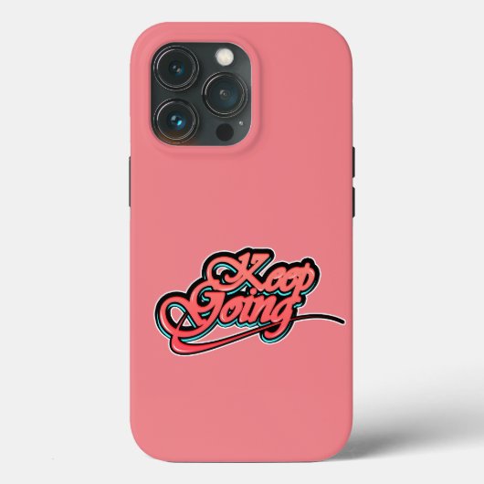 Gradiënt Bold Keep Going iPhone 13 Pro Hoesjes (Achterkant)