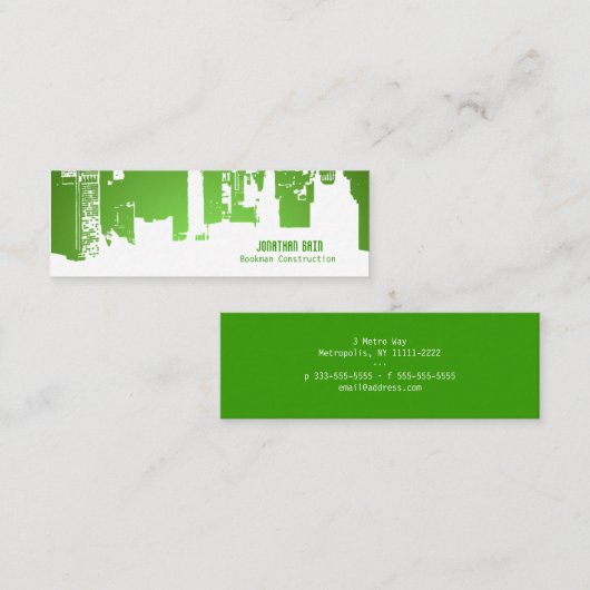 Gradiënt boven In het centrum HH Skinny Mini Visitekaartje (Voorkant / Achterkant)