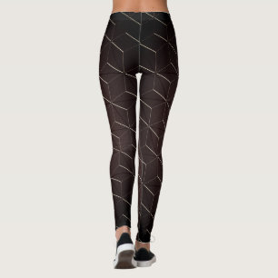 Gradiënt Bruin Stijl Geometrisch Naadloos Patroon Leggings