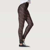 Gradiënt Bruin Stijl Geometrisch Naadloos Patroon Leggings (Rechts)