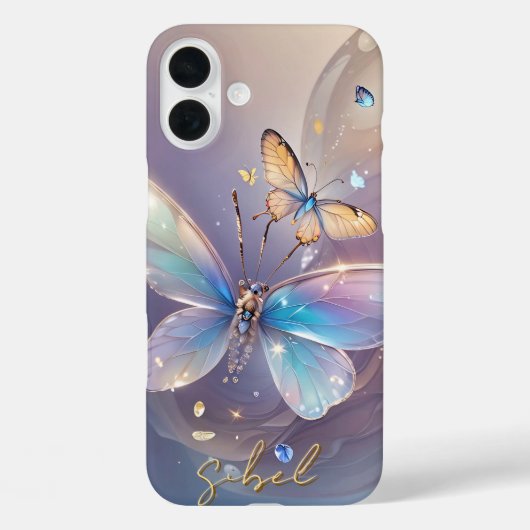 Gradient Butterfly Monogrammed Hoesje- Mate iPhone Case-Mate iPhone Case (Achterkant)