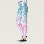 Gradiënt Chevron: Waterverf visgraatpatroon. Leggings (Links)