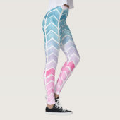 Gradiënt Chevron: Waterverf visgraatpatroon. Leggings (Rechts)