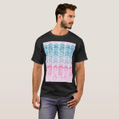 Gradiënt Chevron: Waterverf visgraatpatroon. T-shirt (Voorkant volledig)