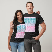 Gradiënt Chevron: Waterverf visgraatpatroon. T-shirt (Unisex)