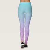 Gradiënt Chic Paars Blue Ombre Leggings (Achterkant)
