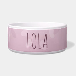 Gradiënt Chic roze ombre personaliseren Voerbakje
