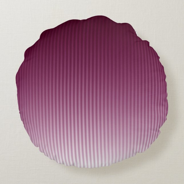 Gradiënt Cool Stijlvol Rood Stripe Patroon Rond Kussen (Achterkant)