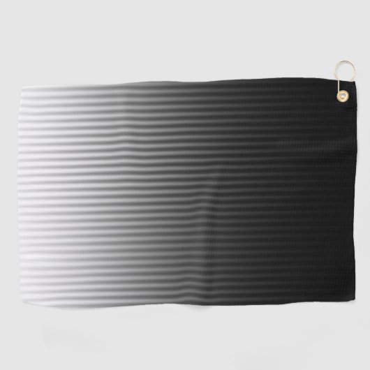 Gradiënt Cool Stijlvolle Trendy Black & White Stri Golfhanddoek (Horizontaal)