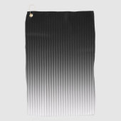 Gradiënt Cool Stijlvolle Trendy Black & White Stri Golfhanddoek (Voorkant)