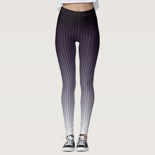 Gradiënt Cool Stylish Trendy Stripe Pattern Leggings (Voorkant)
