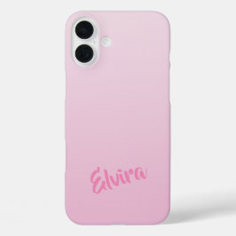 Gradient Coral Pink met aangepaste naam iPhone 16 Plus Hoesje