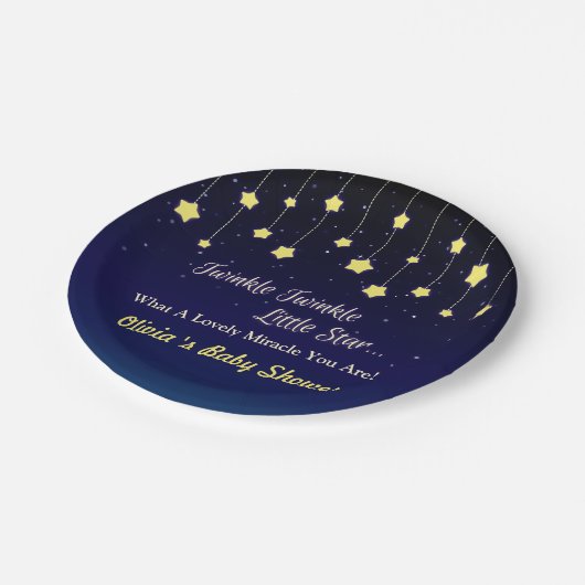 Gradiënt donker blauw Twinkle Bord kleine ster (Gekanteld)