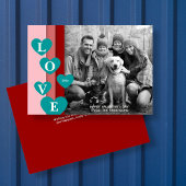 Gradient Edge Hearts Valentijnsdag Fotokaart Feestdagenkaart