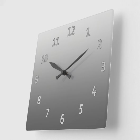 Gradiënt eenvoudige grijs vierkante klok (Hoek)