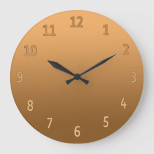 Gradiënt eenvoudige kleurrijke gulden grote klok