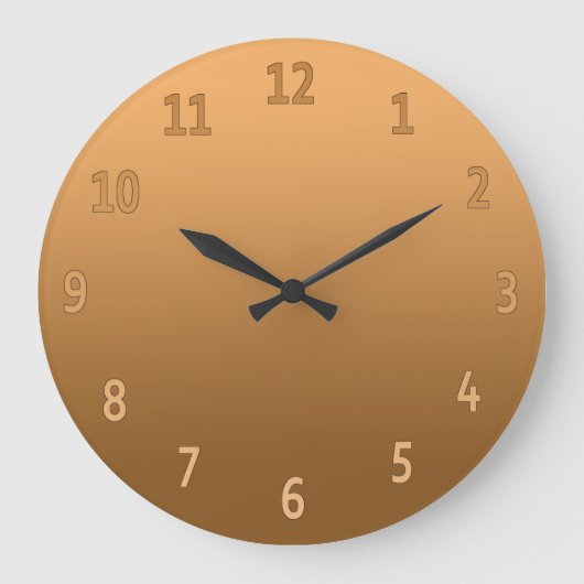 Gradiënt eenvoudige kleurrijke gulden grote klok (Voorkant)