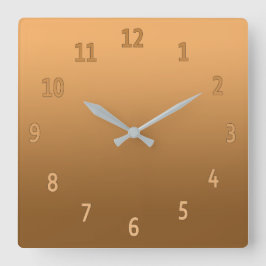 Gradiënt eenvoudige kleurrijke gulden vierkante klok