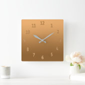 Gradiënt eenvoudige kleurrijke gulden vierkante klok (Huis)