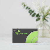 Gradiënt Effect DJ Groen Visitekaartje (Staand voorkant)