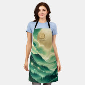 Gradient Emerald Kelly Green Glitter Monogram Schort (Gedragen)