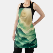 Gradient Emerald Kelly Green Glitter Monogram Schort (Insitu)