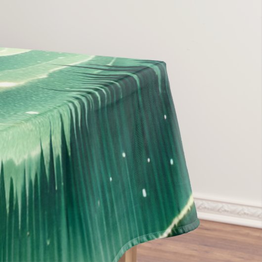 Gradient Emerald Kelly Green Glitter Monogram Tafelkleed (Voorbeeld)