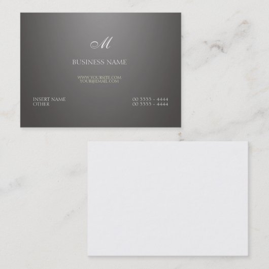 Gradiënt en monogram visitekaartje (Voorkant / Achterkant)