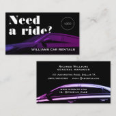 Gradiënt en zwarte elegante professionele auto visitekaartje (Voorkant / Achterkant)