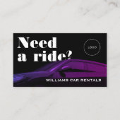 Gradiënt en zwarte elegante professionele auto visitekaartje (Voorkant)