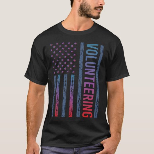 Gradient Flag Vrijwilligerswerk T-shirt (Voorkant)