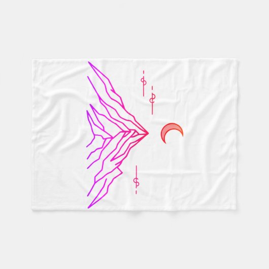 Gradient Fleece Blanket "Vivid Peaks" Deken (Voorkant (Horizontaal))
