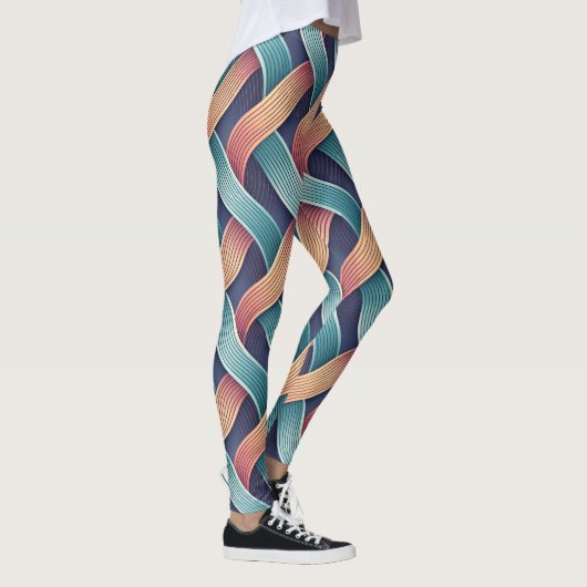 Gradient Flow Illusion | Seamless Abstract 3D Leggings (Rechts)