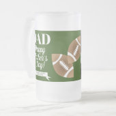 Gradiënt Football Sport Groene Fotovaderdag Matglas Bierpul (Voorkant links)