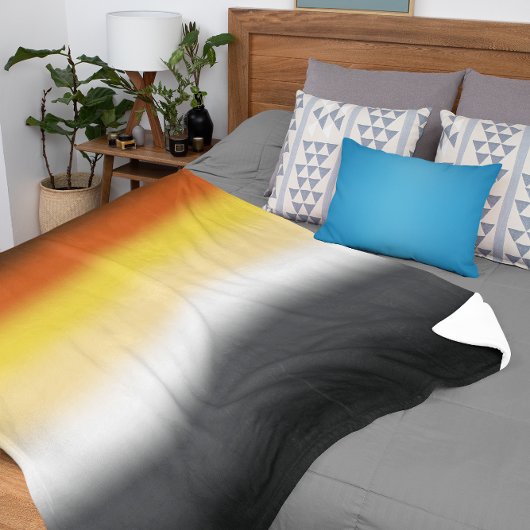 Gradient Gay Beer Pride Flag - Kleurrijke Beer Fla Sherpa Deken